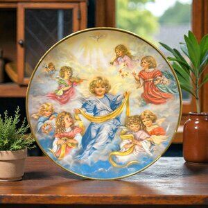 Vintage Angel Decorative Plate, Sandra Kuck Children's Christmas Collectible